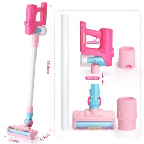 Vacuum Cleaner And Sweeper - Cleaning And Playing Helper (Color: Pink)