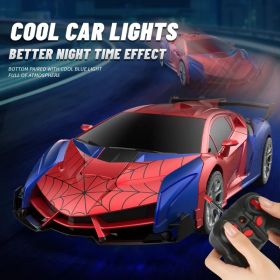 Transforming Remote Control Car Robot, R&C Car Toy, One-Button Deformation, Children's Day Gifts, 1-18 Scale 360' Rotating Drifting, Toys Suitabl (Option: Red)