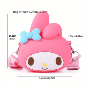 3D Cartoon Silicone Strap Shoulder Bag Purse For Kids (Style: Melody)