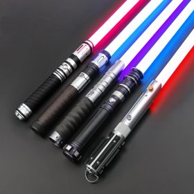 TXQSABER Lightsaber RGB/SN-Pixel Stars kids Laser Combat Heavy Dueling Jedi Saber Sword Blaster Luminous Toy Laser Cosplay (Color: TSK-E01-Gray, Version: Premium Baselit)
