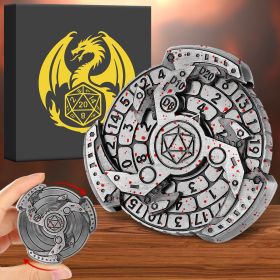 Wind And Fire Wheel DND Dice Wheel Gift Box Set, Fingertip Gyro Retro Compass Table Role Playing Game Dice, Parent Child Game, Toy Accessories Gi (Option: Red Dot)