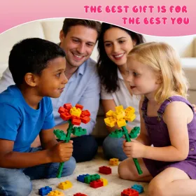Flower Building Blocks, Suitable For Adults, Teenagers And Children, Containing 24 Different Flowers, Suitable For Women, Girls And Boys. (Option: 24)