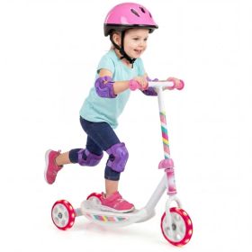 3-Wheel Kids Scooter with LED Light-Up Wheels for Toddlers Ages 2+ (Option: Default Title)