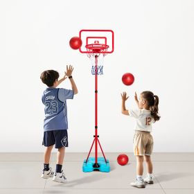 Kids Basketball Hoop Height Adjustable Portable Basketball Court For Kid Outdoor (Option: Multicolor)