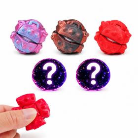 5PCS 3D Printed Textured Fidget Ball Set, Squeeze & Rebound Stress Relief Balls, Tactile Desk Accessories With 2 Random Colors (Option: 5PCS-3D Printed Plastic-3D Printed Textured Fidget Bal)