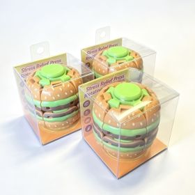 Burger Push Spinner Fidget Toy, Smooth Sensory Desk Toy For Teens & Adults (Option: 3 Piece With Original Retail)