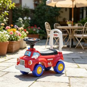 Red Toddler Fire Truck Ride-On Toy: Music, Horn & Under-Seat Storage | For Kids 18-36 Months (Option: Default Title)