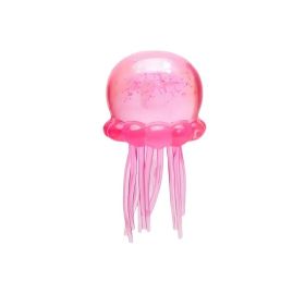 Transparent, Multi-Colored Glitter Jellyfish Decoration  Cute Ocean-Themed Desktop Ornament & Soft, Handheld Stress-Relief Gift (Option: Pink-5)