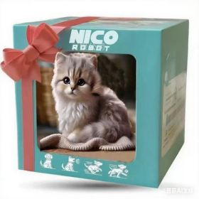 Robot Puppy Short Plush Doll (Option: Cat Grey-16cm Color Box Package)