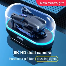4DRC V20 RC Drone WIFI FPV 6K HD Dual Camera Gesture Photo Quadcopter 2 Battery,Suitable For Beginners. (Option: Black)