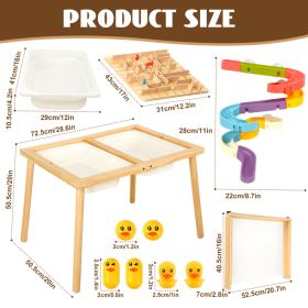 Toddlers Activity Table With 2 Storage Bins & Suction Cup Educational & Multi-Functional Gift For Kids Draw And Play (Option: A)
