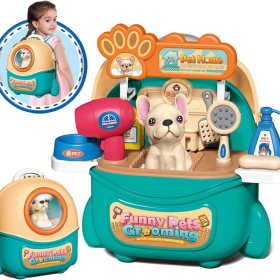 2025 Pet Care Play Set Doctor Kit For Kids, 16 Pcs Doctor Pretend Play Vet Dog Grooming Toys Puppy Dog Carrier Feeding Dog Backpack Gifts.Logisti (Option: 3SET)