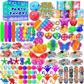 Party Favors For Kids , 150 Pack Fidget Toys Bulk, Treasure Box Toys For Classroom, Stocking Stuffers Goodie Bags, Classroom Prizes, Birthday Hol (Option: Multicolor)