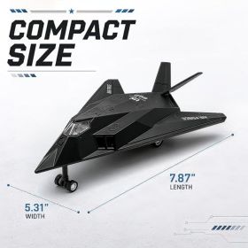 Scale Die-Cast Metal Stealth Fighter Jet Military Airplane Model (Option: Black)