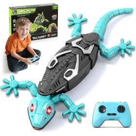 RC Wall-Crawling Gecko Toy For Kids, Remote-Controlled Climbing Lizard (Option: Grey Blue)