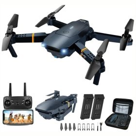 Foldable 1080P FPV Camera Drone With 2 Batteries, Carrying Case, One-Key Start, Altitude Hold, Headless Mode And 3D Flips (Option: ABlue)
